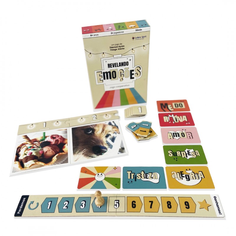 KIT 2 JOGOS: Jogo dos medos e das emoções com pinos e dados