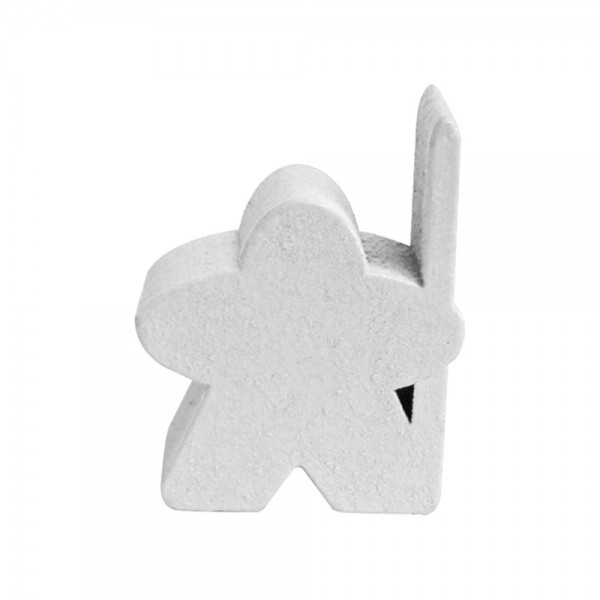 MEEPLE LANCEIRO BRANCO - 19x20x9 mm