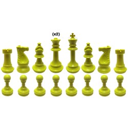 Jogo de xadrez em resina rosê gold