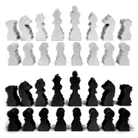 Conjunto de Xadrez, 32 Peças de Xadrez (16 Peças de Xadrez Pretas e 16  Peças de Xadrez brancas) Com Bolsa de Armazenamento de Tabuleiro de Xadrez