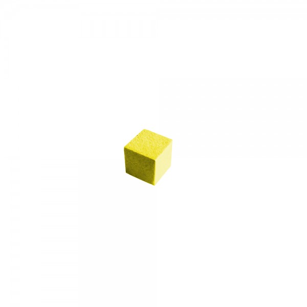 CUBO LISO MADEIRA AMARELO - 5X5X5 mm