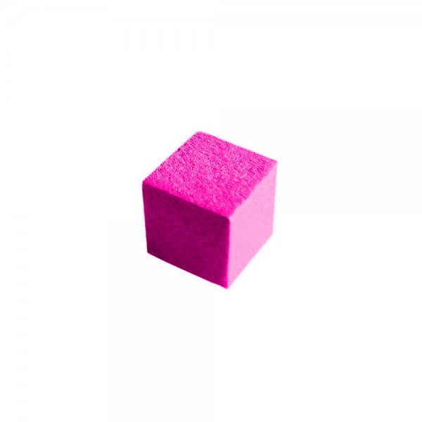 CUBO LISO MADEIRA ROSA - 9x9x9 mm