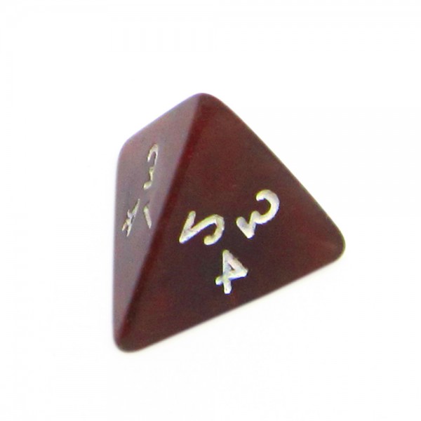 DADO RPG 4 LADOS VINHO PEROLADO - 18x18 mm