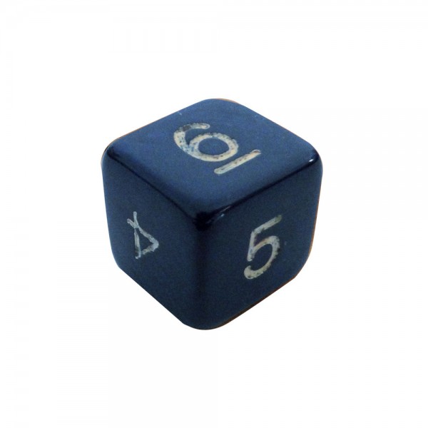 DADO RPG 6 LADOS AZUL PEROLADO - 16x16 mm