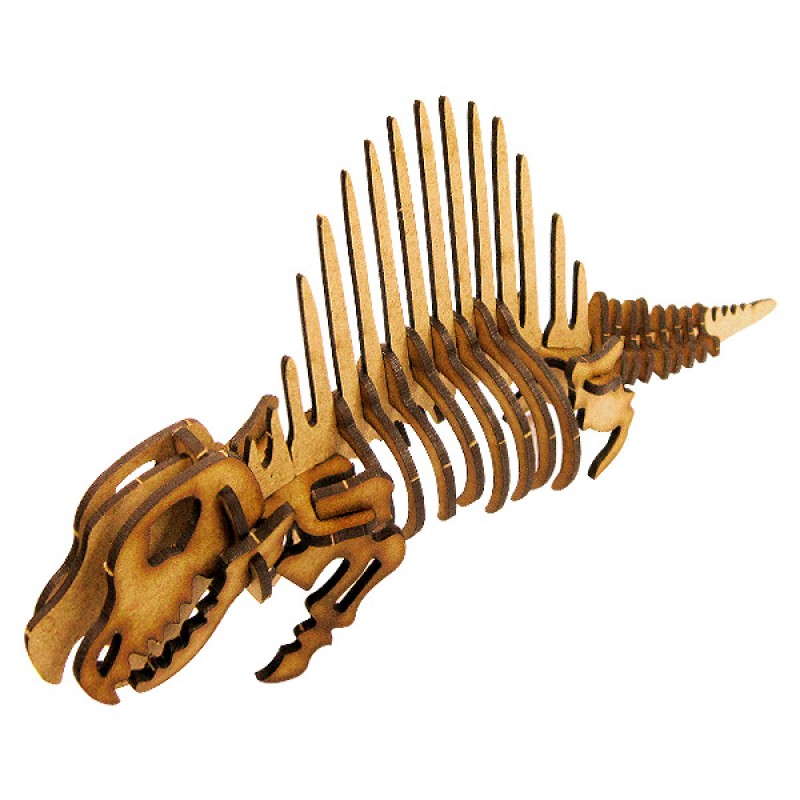 Dinossauro Dimeterodon p/ montar, Quebra-Cabeça 3D, 30 peças, Brinquedo e  decoração MDF